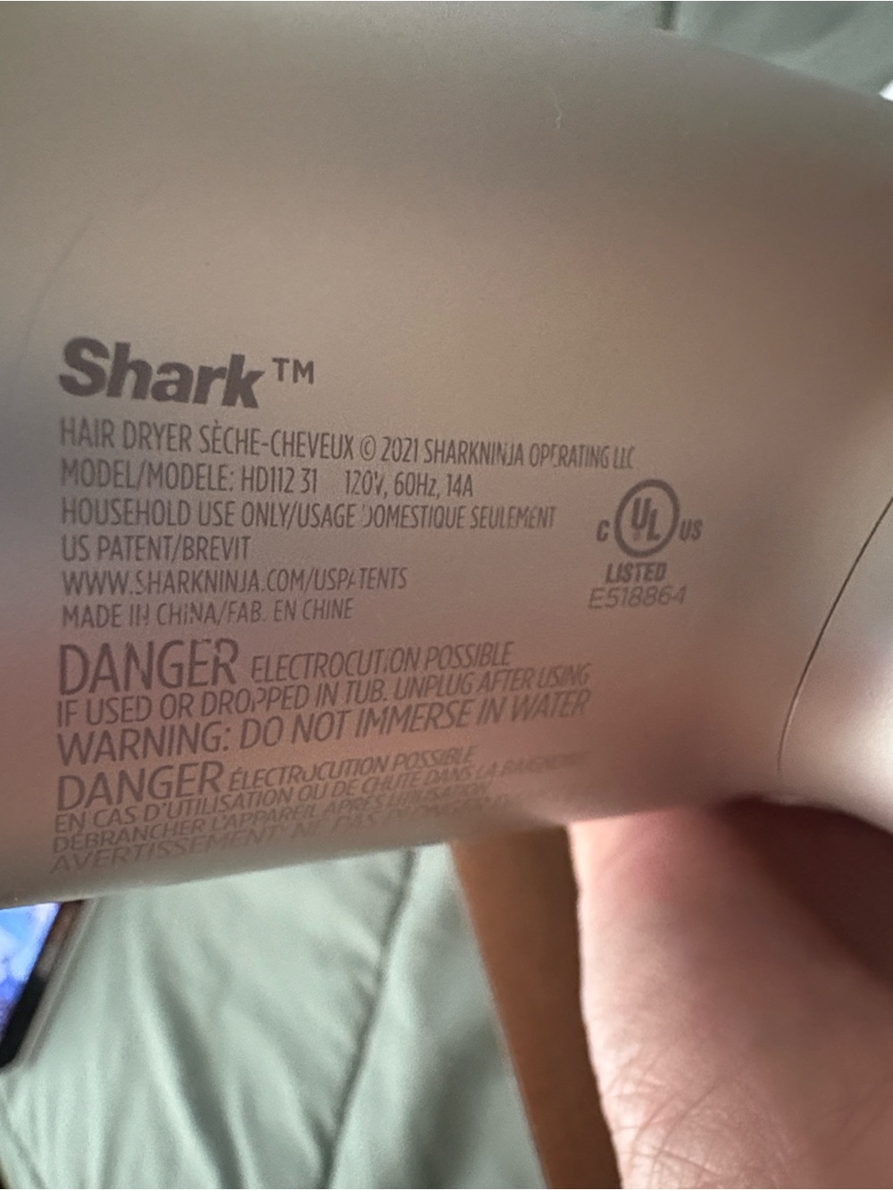 Shark HyperAIR IQ Ionic Hyper Speed Hair Dryer - Stone - Picture 8 of 9